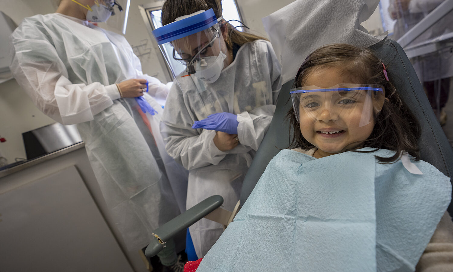 girl in dentist's chair