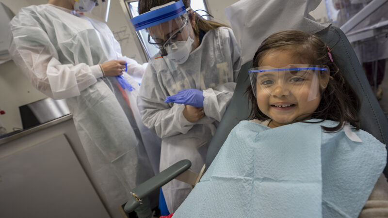 girl in dentist's chair