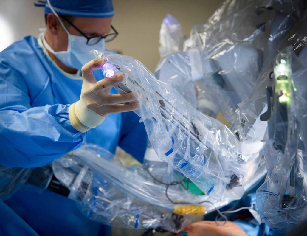 surgeon in an operating room