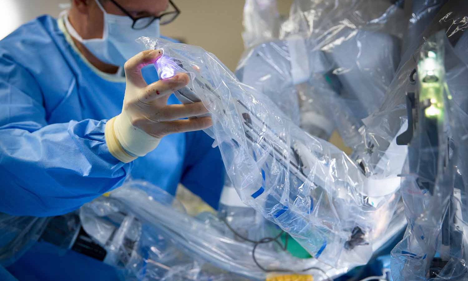 surgeon in an operating room