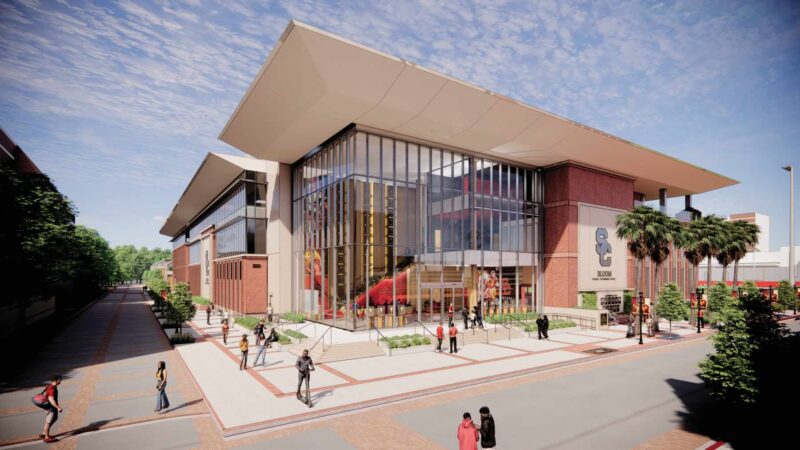 architectural rendering of the new USC football performance center